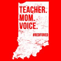 Indiana Teachers Red For Ed Mom Voice Zip Tote Bag