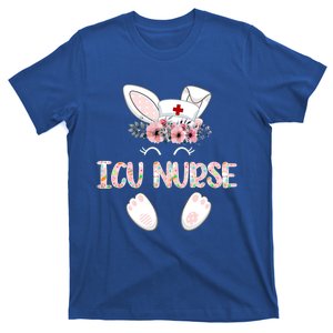 Icu Nurse Easter Nurse Floral Bunny Cute Gift T-Shirt