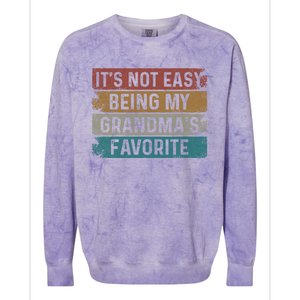 It's Not Easy Being My Grandma's Favorite Retro Colorblast Crewneck Sweatshirt