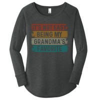 It's Not Easy Being My Grandma's Favorite Retro Women's Perfect Tri Tunic Long Sleeve Shirt