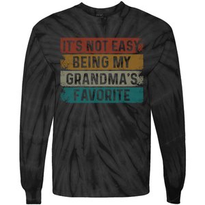 It's Not Easy Being My Grandma's Favorite Retro Tie-Dye Long Sleeve Shirt