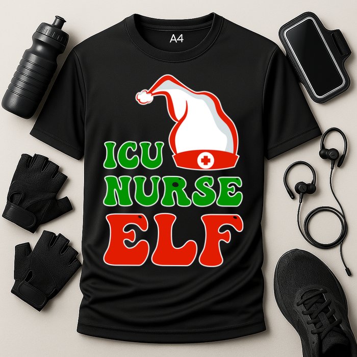 ICU Nurse Elf Cooling Performance Crew T-Shirt