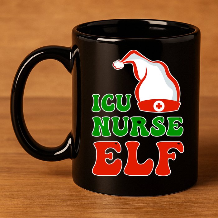 ICU Nurse Elf 11oz C Handle Ceramic Mug