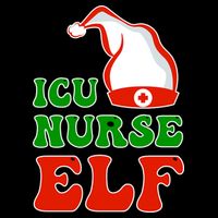 ICU Nurse Elf Flat Bill Trucker Hat