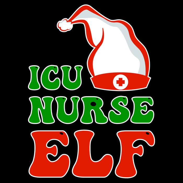 ICU Nurse Elf Flat Bill Trucker Hat
