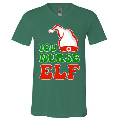 ICU Nurse Elf V-Neck T-Shirt