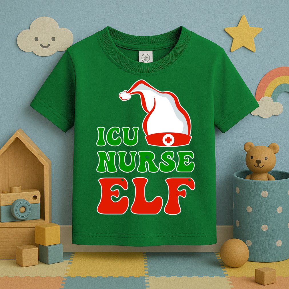 ICU Nurse Elf Toddler T-Shirt