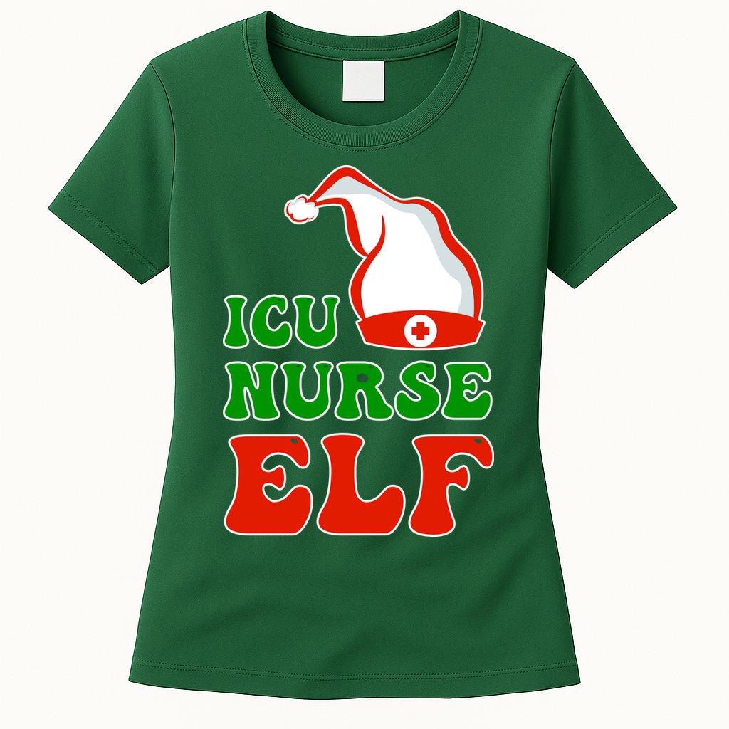 ICU Nurse Elf Womens T-Shirt