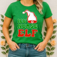 ICU Nurse Elf Womens T-Shirt