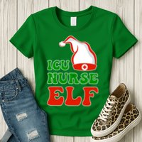 ICU Nurse Elf Womens T-Shirt