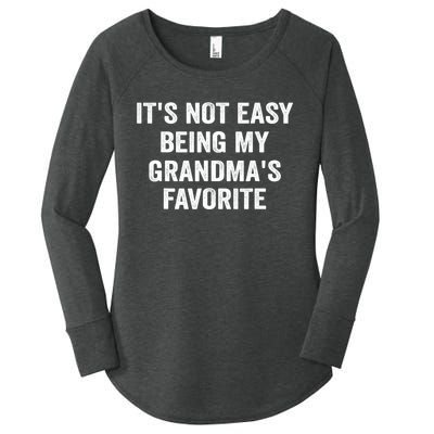 It's Not Easy Being My Grandma's Favorite Retro Women's Perfect Tri Tunic Long Sleeve Shirt