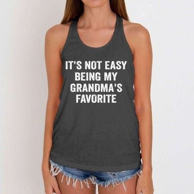 It's Not Easy Being My Grandma's Favorite Retro Women's Knotted Racerback Tank