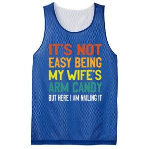 It's Not Easy Being My Wife's Arm Candy but here i am nailin Mesh Reversible Basketball Jersey Tank