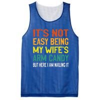 It's Not Easy Being My Wife's Arm Candy but here i am nailin Mesh Reversible Basketball Jersey Tank