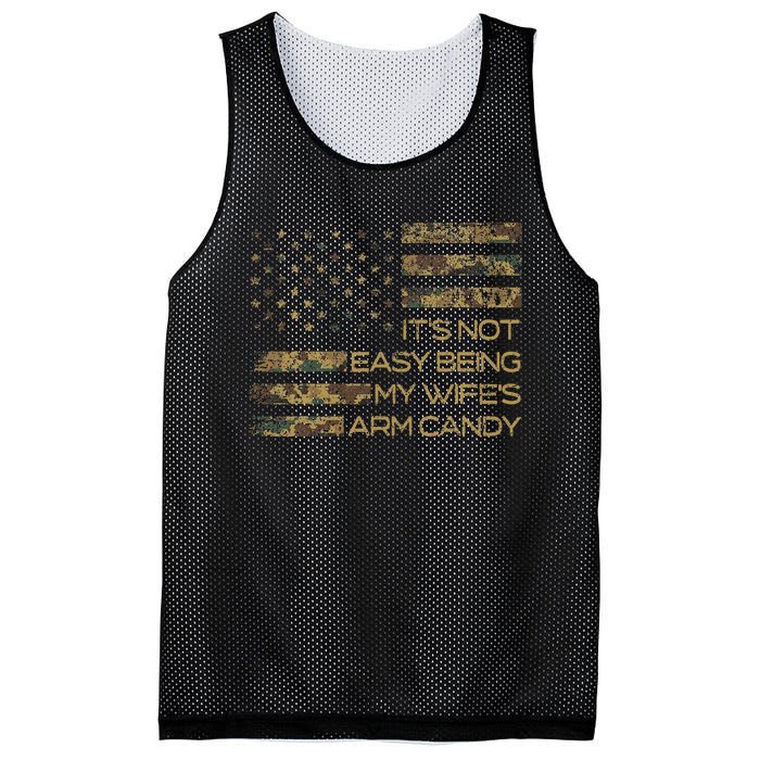 Its Not Easy Being My Wifes Arm Candy Mesh Reversible Basketball Jersey Tank