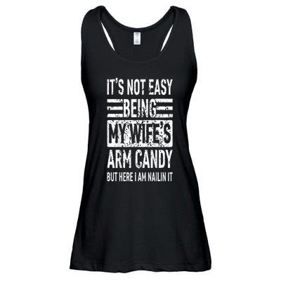 Its Not Easy Being My Wifes Arm Candy Funny Fathers Day Ladies Essential Flowy Tank