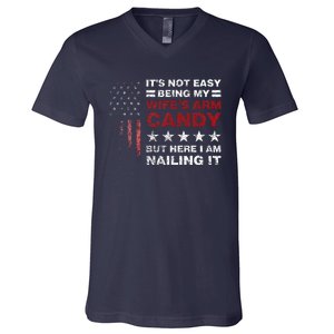 ItS Not Easy Being My WifeS Arm Candy V-Neck T-Shirt