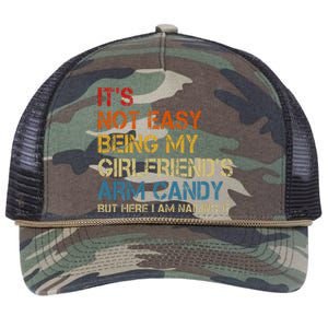 It's Not Easy Being My Girlfriend's Arm Candy Am Nailing It Retro Rope Trucker Hat Cap