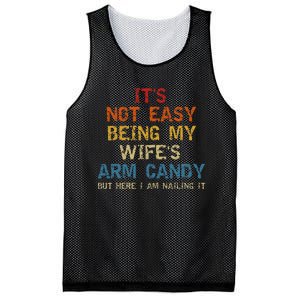 It's Not Easy Being My Wife's Arm Candy but here i am nailin Mesh Reversible Basketball Jersey Tank