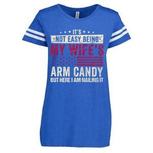 Its Not Easy Being My WifeS Arm Candy Enza Ladies Jersey Football T-Shirt