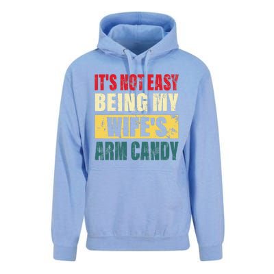 It's Not Easy Being My Wife's Arm Candy Funny Saying Unisex Surf Hoodie