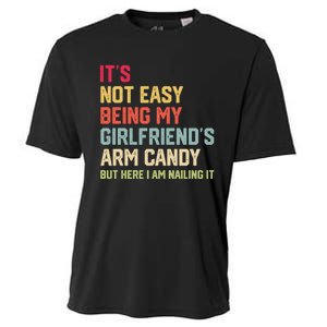 Its Not Easy Being My Girlfriends Arm Candy Retro Cooling Performance Crew T-Shirt