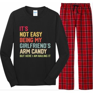 Its Not Easy Being My Girlfriends Arm Candy Retro Long Sleeve Pajama Set