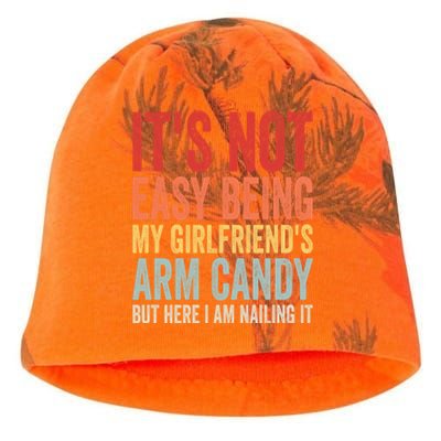 Its Not Easy Being My Girlfriends Arm Candy Retro Kati - Camo Knit Beanie