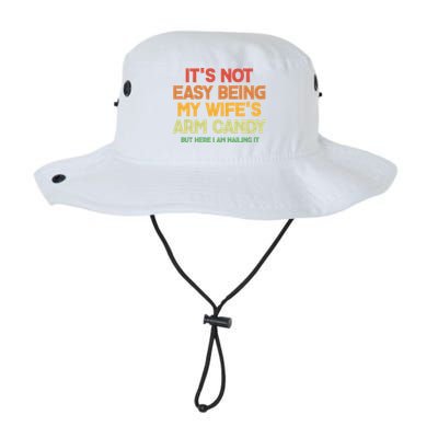 Its Not Easy Being My Wifes Arm Candy But Here I Am Nailing It Bucket Hat