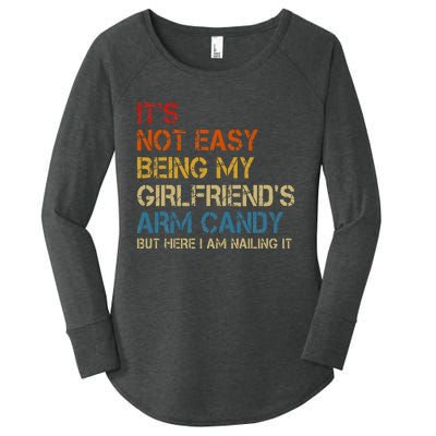 ItS Not Easy Being My GirlfriendS Arm Candy Am Nailing It Women's Perfect Tri Tunic Long Sleeve Shirt