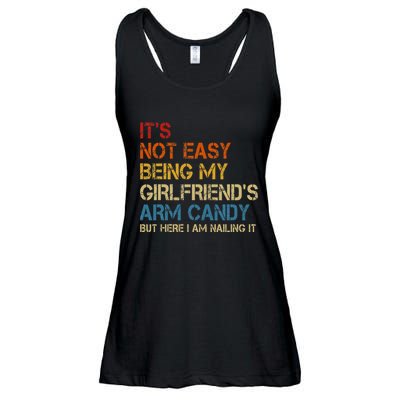 ItS Not Easy Being My GirlfriendS Arm Candy Am Nailing It Ladies Essential Flowy Tank