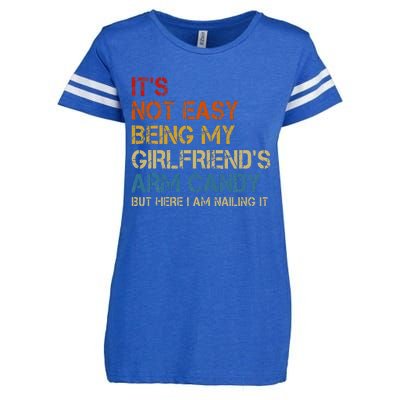 ItS Not Easy Being My GirlfriendS Arm Candy Am Nailing It Enza Ladies Jersey Football T-Shirt