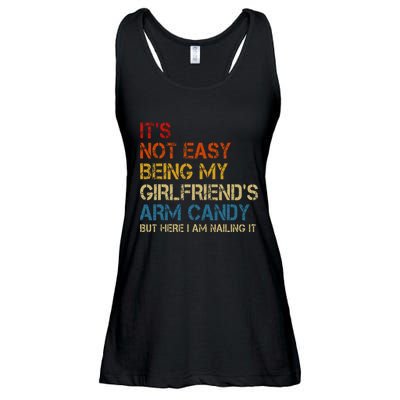 ItS Not Easy Being My GirlfriendS Arm Candy Am Nailing It Ladies Essential Flowy Tank