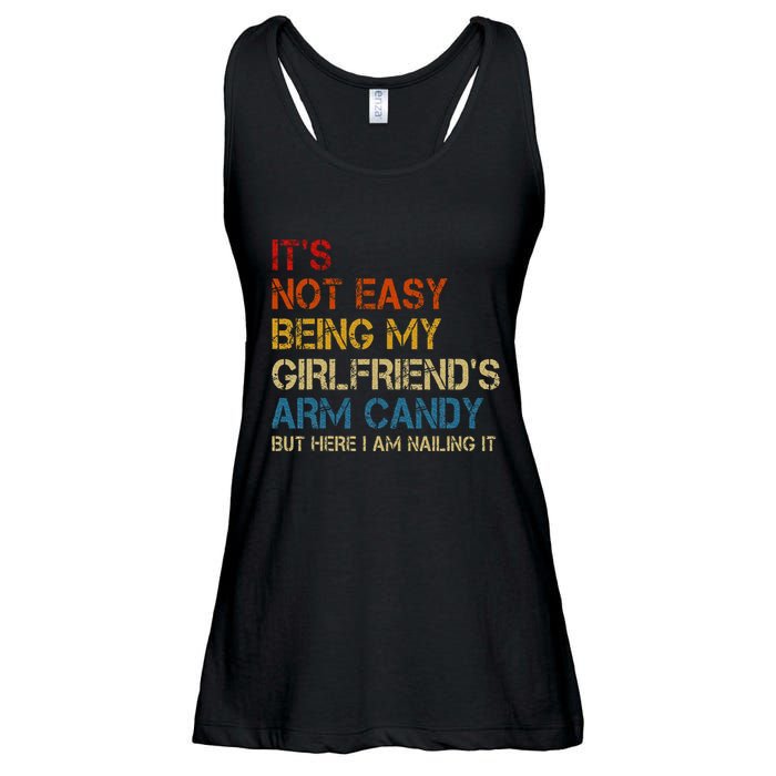 ItS Not Easy Being My GirlfriendS Arm Candy Am Nailing It Ladies Essential Flowy Tank