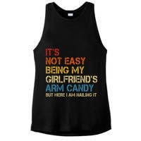 It's Not Easy Being My Girlfriend's Arm Candy Retro Ladies PosiCharge Tri-Blend Wicking Tank