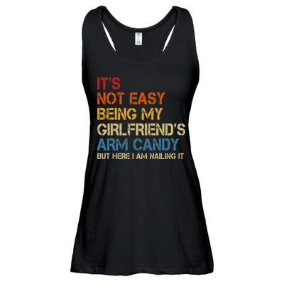 It's Not Easy Being My Girlfriend's Arm Candy Retro Ladies Essential Flowy Tank