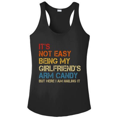 It's Not Easy Being My Girlfriend's Arm Candy Retro Ladies PosiCharge Competitor Racerback Tank