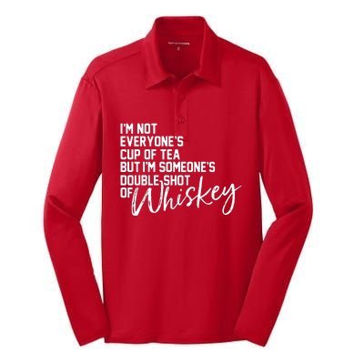 IM Not Everyones Cup Of Tea Silk Touch Performance Long Sleeve Polo