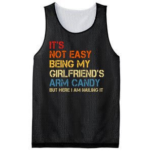 Its Not Easy Being My Girlfriends Arm Candy Mesh Reversible Basketball Jersey Tank