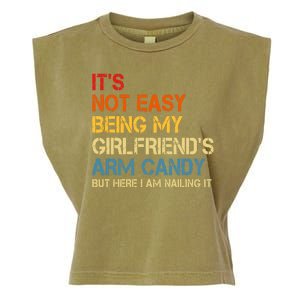 Its Not Easy Being My Girlfriends Arm Candy Garment-Dyed Women's Muscle Tee