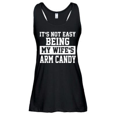 It's Not Easy Being My Wife's Arm Candy Ladies Essential Flowy Tank