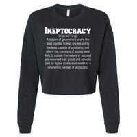 Ineptocracy Definition Cropped Pullover Crew