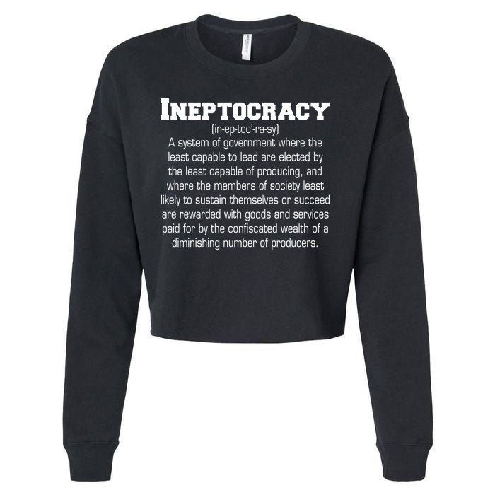 Ineptocracy Definition Cropped Pullover Crew