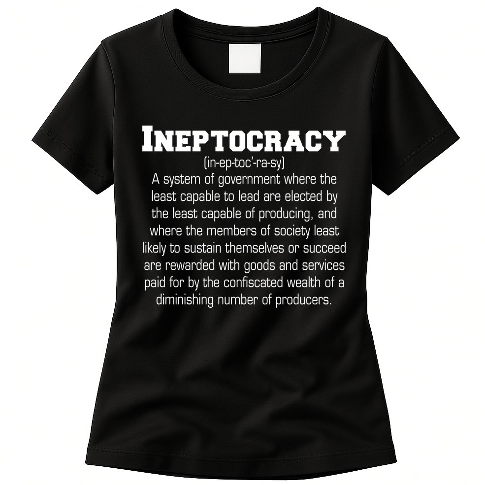 Ineptocracy Definition Womens T-Shirt