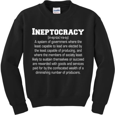 Ineptocracy Definition Kids Sweatshirt