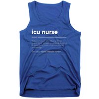 Icu Nurse Funny Definition Gift Tank Top