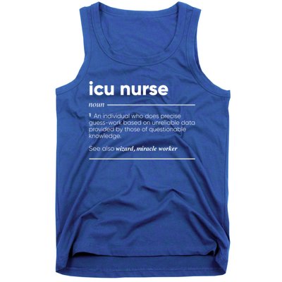 Icu Nurse Funny Definition Gift Tank Top