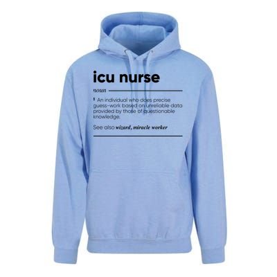 Icu Nurse Funny Definition Gift Unisex Surf Hoodie