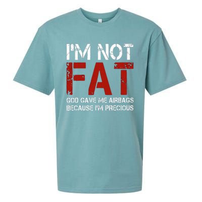 IM Not Fat God Gave Me Airbags Because IM Precious Sueded Cloud Jersey T-Shirt