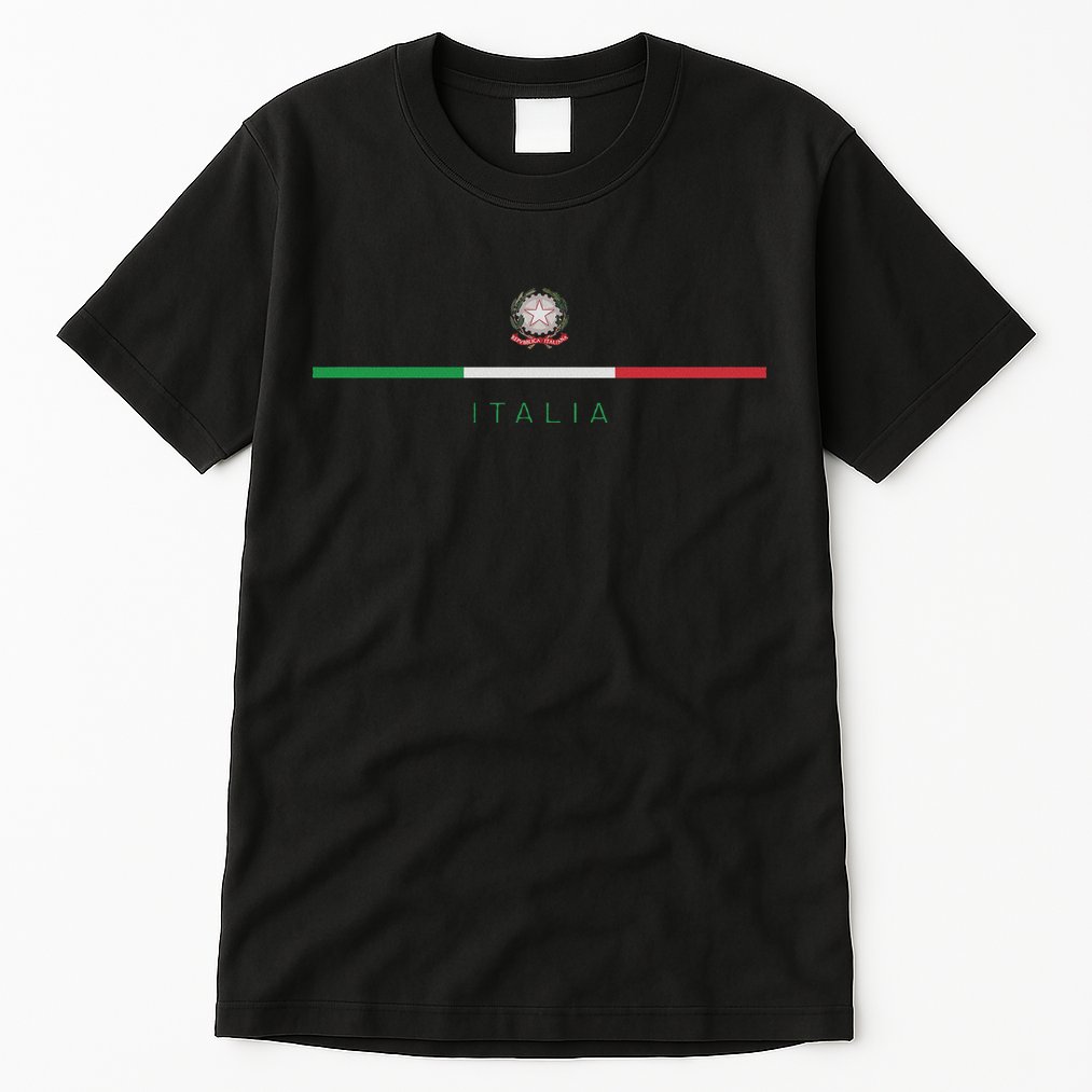 Italia National Flag Colors Italy Crest Logo Italian Roots Tall T-Shirt